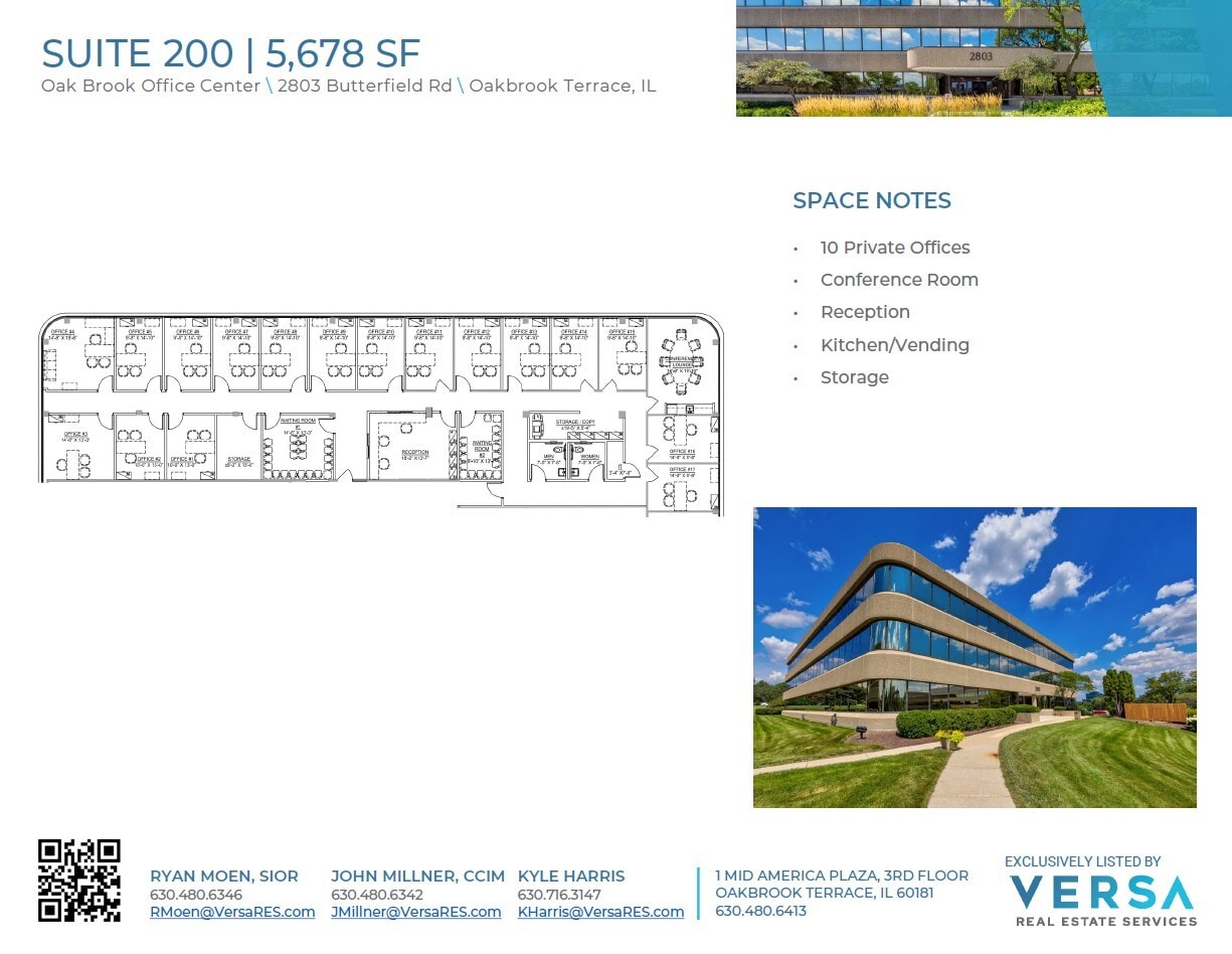 2707 Butterfield Rd, Oak Brook, IL à louer Plan d’étage– Image 1 sur 1