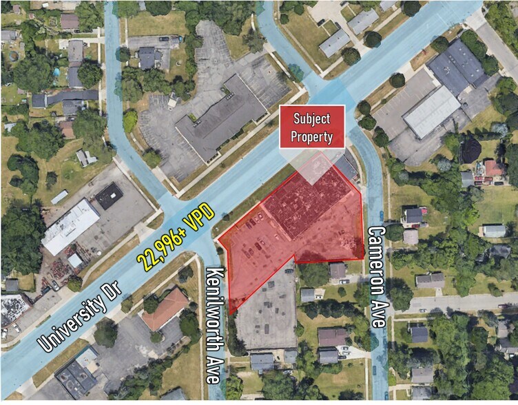 980 University Dr, Pontiac, MI à vendre - Aérien – Image 2 sur 3