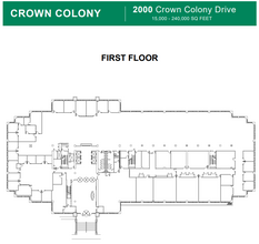 2000 Crown Colony Dr, Quincy, MA à louer Plan d’étage– Image 1 sur 1