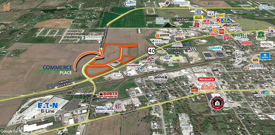 U.S. Hwy 40 & Commerce Ln, Highland, IL à vendre - Photo de l’immeuble – Image 1 sur 5