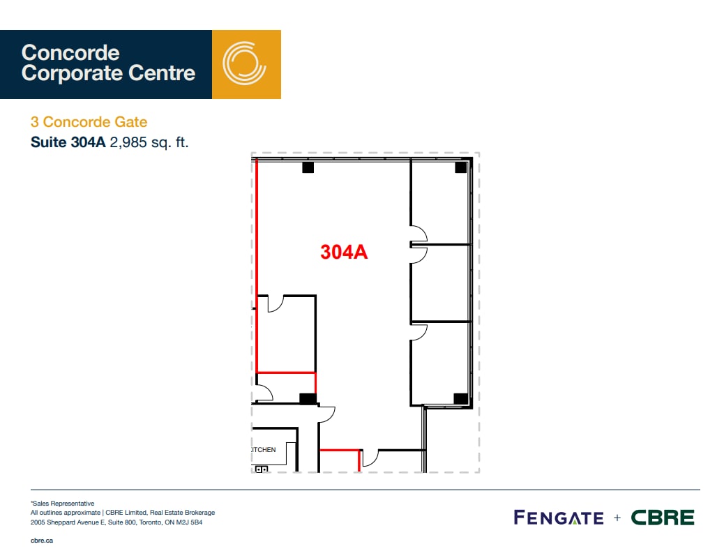 3 Concorde Gate, Toronto, ON à louer Plan d’étage– Image 1 sur 1