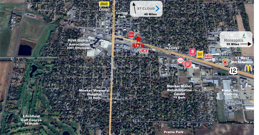 225 E Depot St, Litchfield, MN à louer - Aérien – Image 2 sur 2