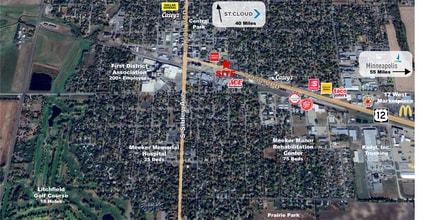 225 E Depot St, Litchfield, MN - Vue aérienne vue de carte