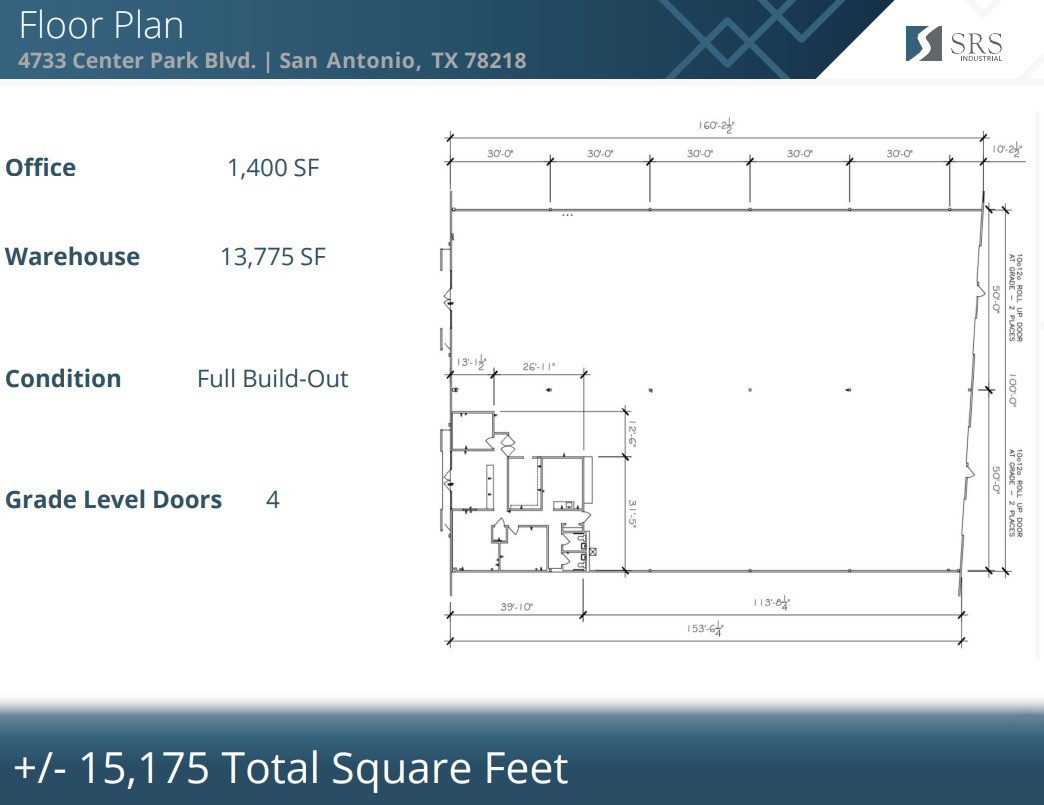 4727-4751 Center Park Blvd, San Antonio, TX à louer Plan d’étage– Image 1 sur 1