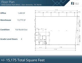 4727-4751 Center Park Blvd, San Antonio, TX à louer Plan d’étage– Image 1 sur 1