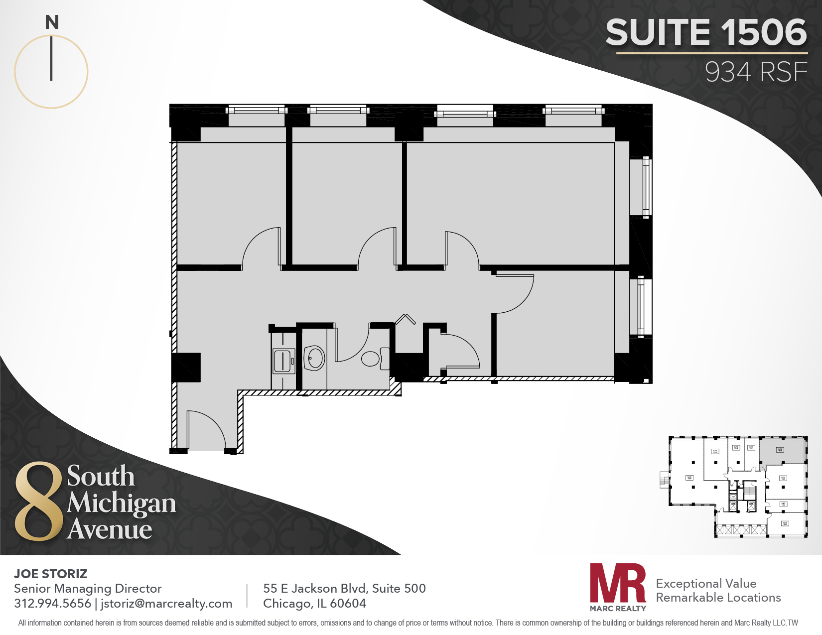 8 S Michigan Ave, Chicago, IL à louer Plan d’étage– Image 1 sur 7