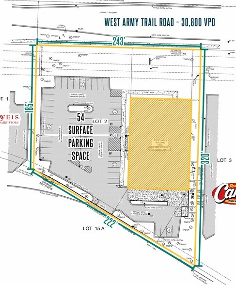 336 W Army Trail Rd, Bloomingdale, IL à louer - Plan de site – Image 1 sur 1