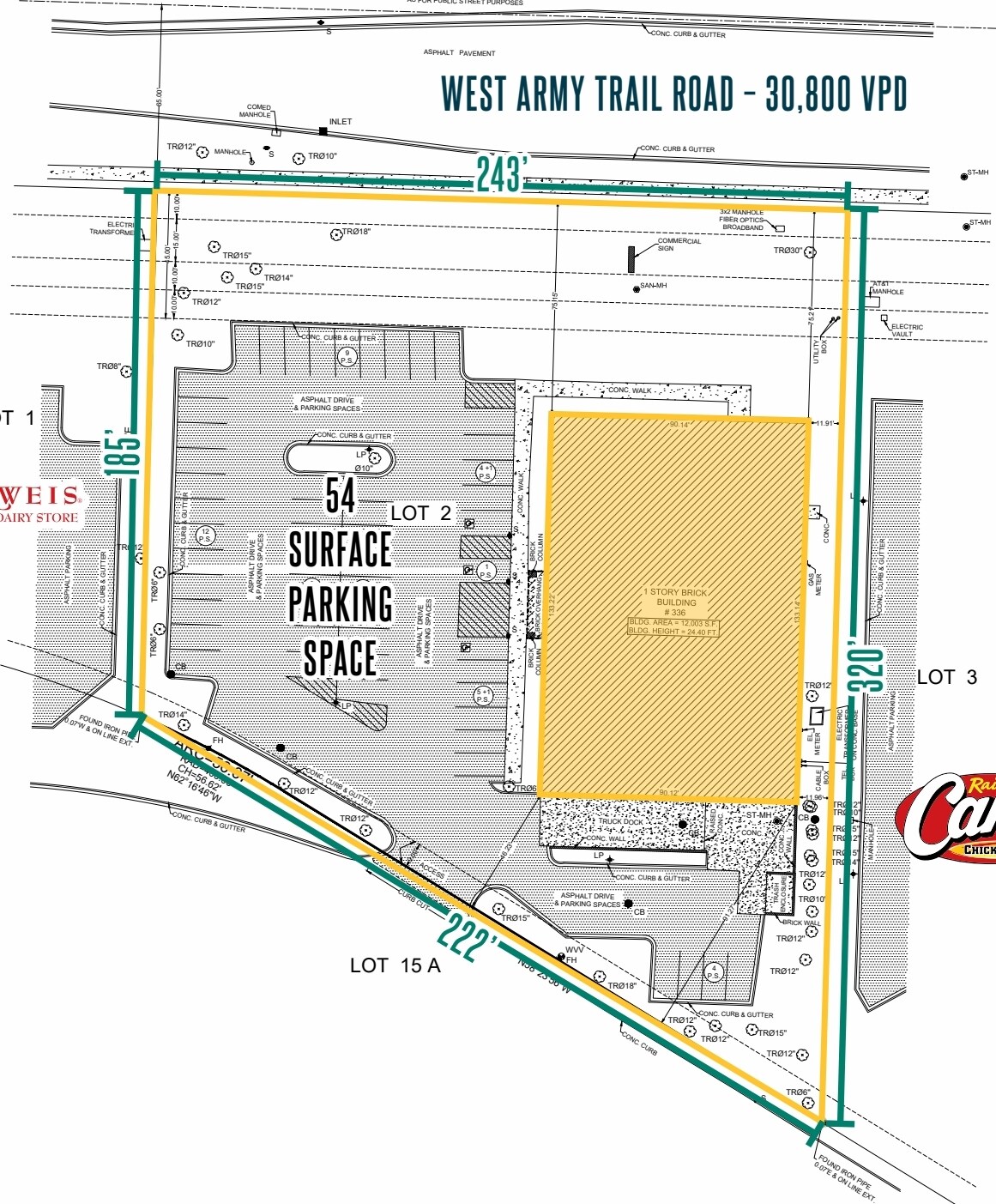336 W Army Trail Rd, Bloomingdale, IL à louer Plan de site– Image 1 sur 2