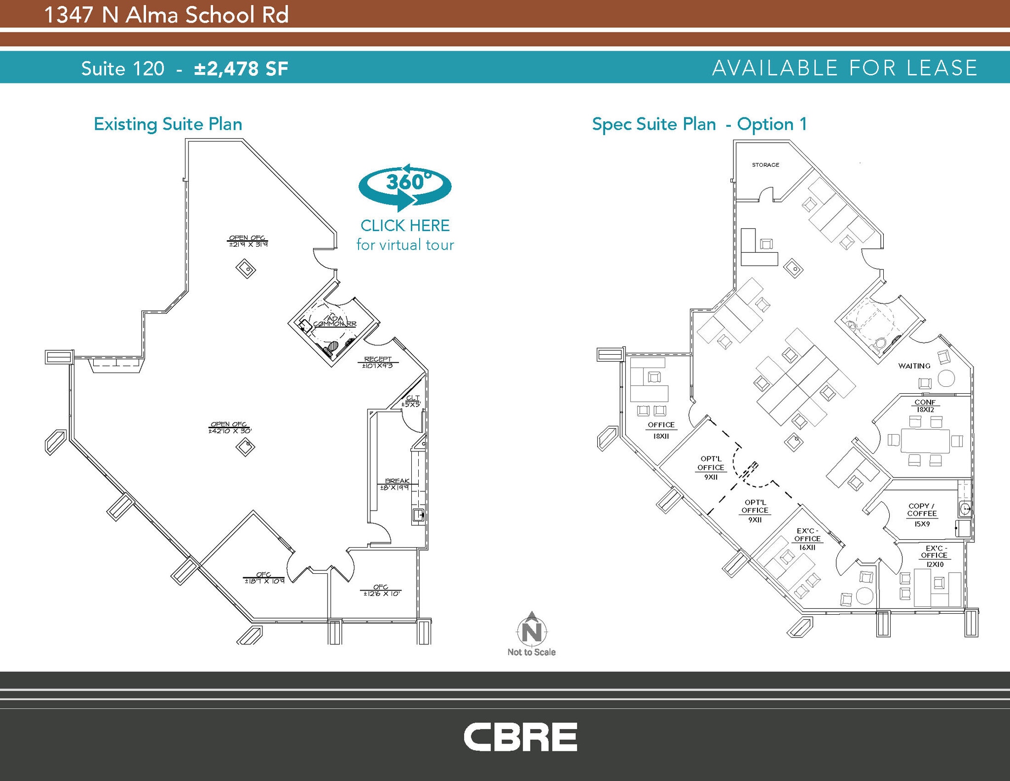 1347 N Alma School Rd, Chandler, AZ à vendre Plan d’étage– Image 1 sur 4