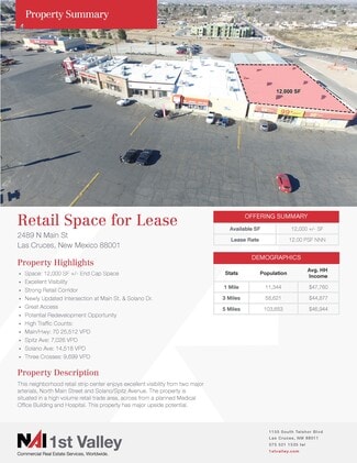 Plus de détails pour 2429-2489 N Main St, Las Cruces, NM - Local commercial à louer