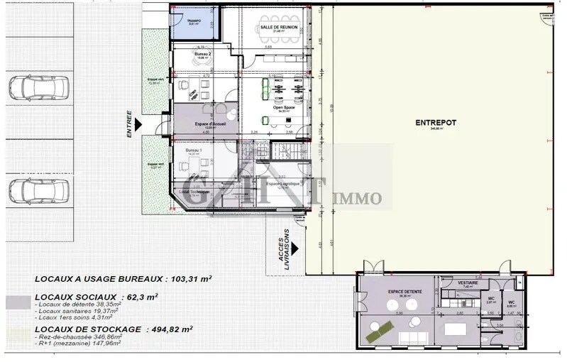 Industriel/Logistique dans Chilly-Mazarin à louer - Plan d’étage – Image 1 sur 2