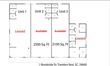 1 Brookside Dr, Travelers Rest, SC à louer Plan d’étage type– Image 2 sur 2