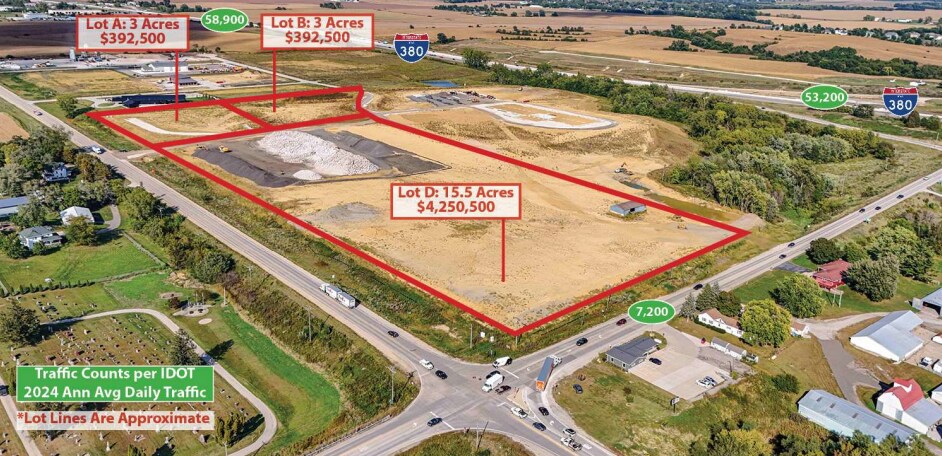 I-380 120th St NW, Cedar Rapids, IA à vendre - Aérien – Image 1 sur 8