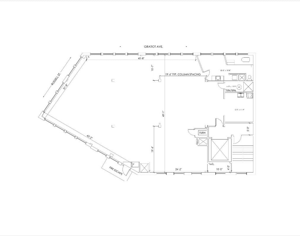 1400-1404 Gratiot Ave, Detroit, MI à vendre Plan d’étage– Image 1 sur 1