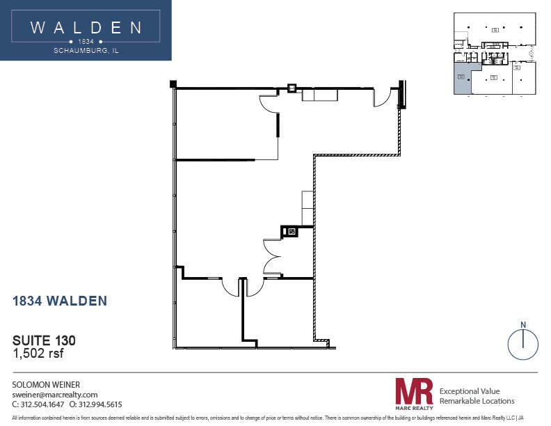 1834 Walden Office Sq, Schaumburg, IL à louer Plan d’étage– Image 1 sur 1