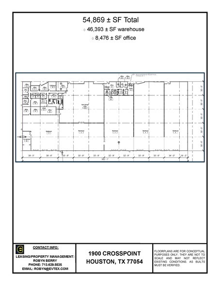 1900 Crosspoint Ave, Houston, TX à louer - Plan d’étage – Image 2 sur 2