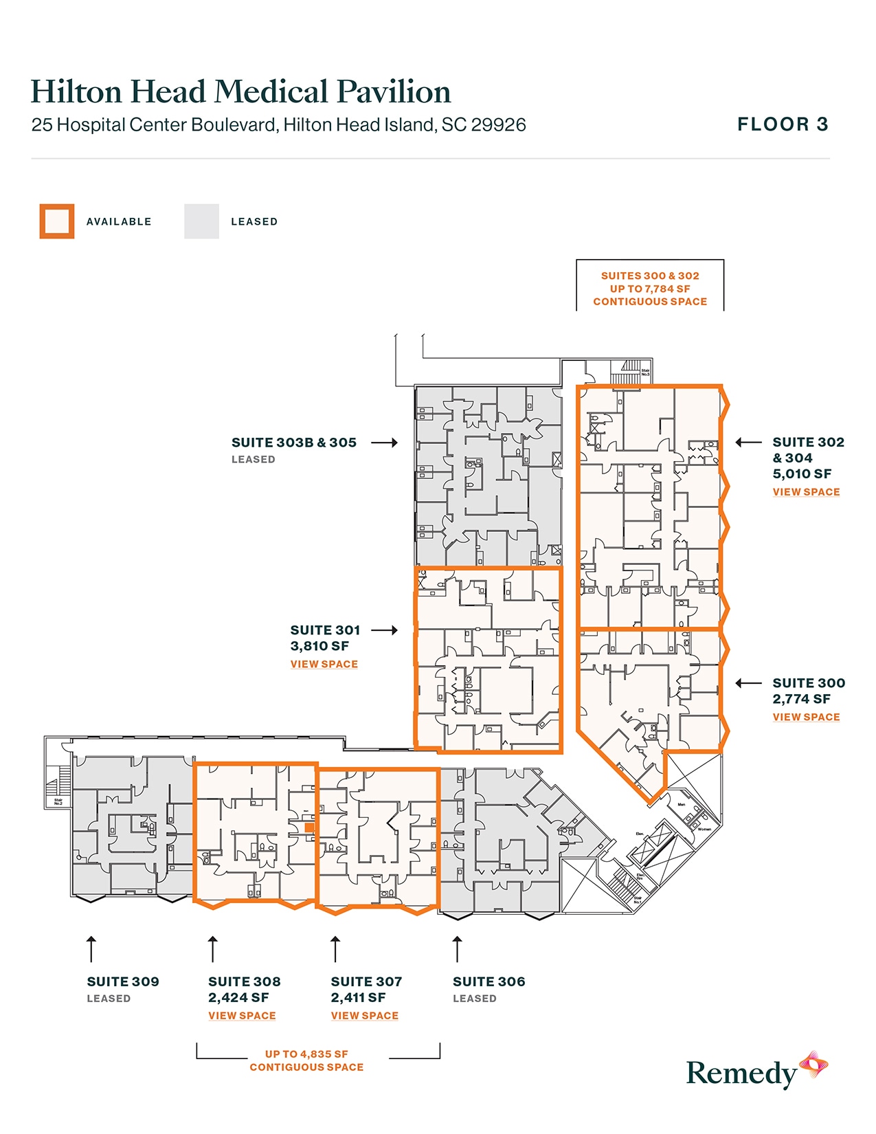 25 Hospital Center Blvd, Hilton Head, SC à louer Plan d’étage– Image 1 sur 2