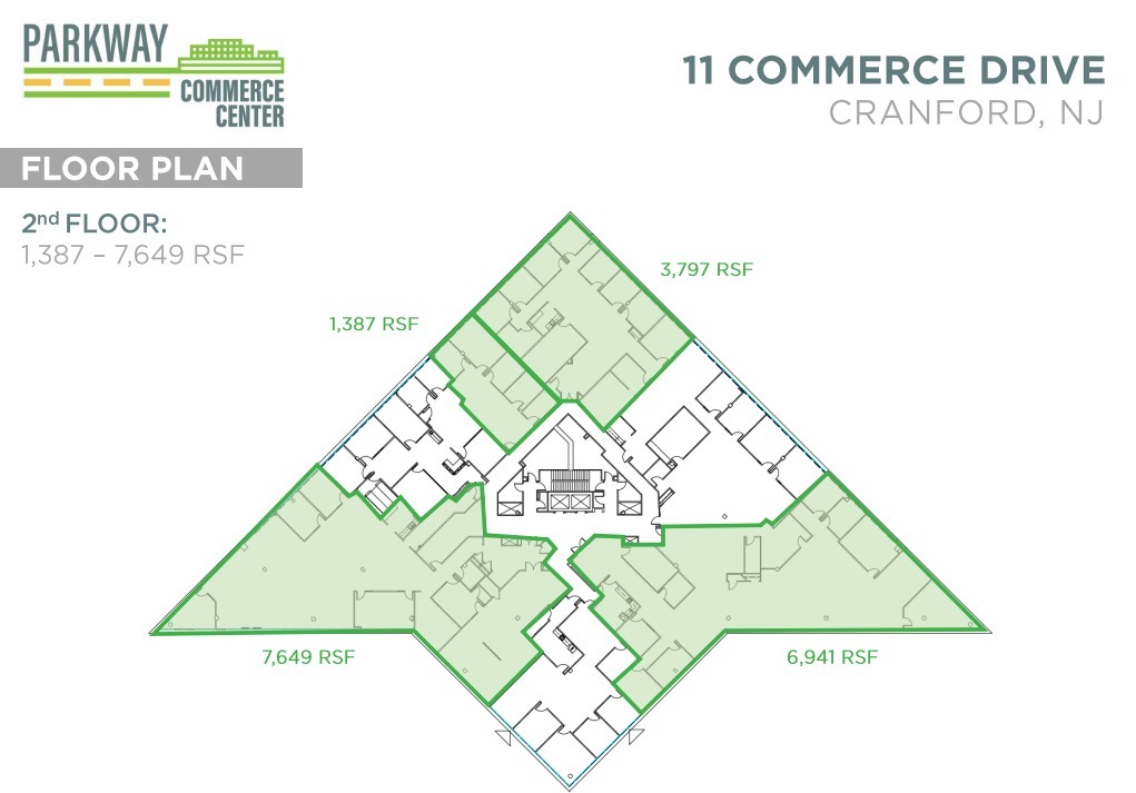 20 Commerce Dr, Cranford, NJ à louer Plan d’étage– Image 1 sur 1