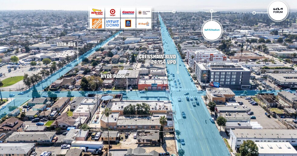 6422 Crenshaw Blvd, Los Angeles, CA à vendre - Aérien – Image 3 sur 10