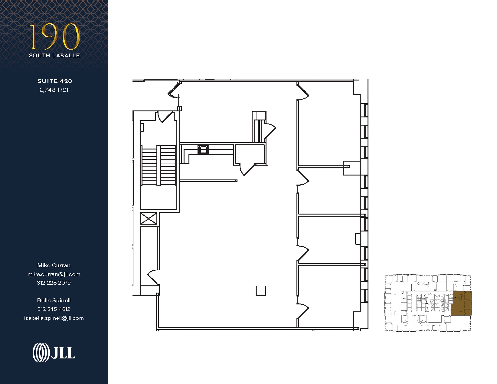 190 S La Salle St, Chicago, IL à louer Plan d’étage– Image 1 sur 5