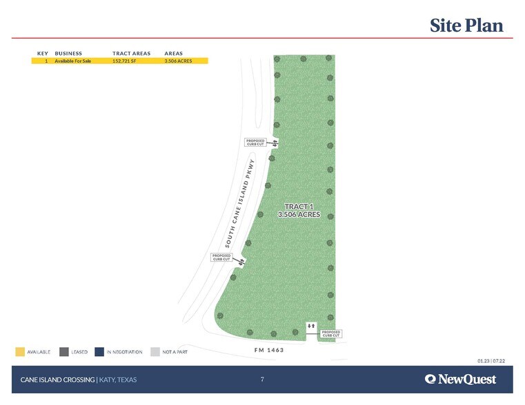 Cane Island Xing, Katy, TX à vendre - Plan de site – Image 2 sur 3
