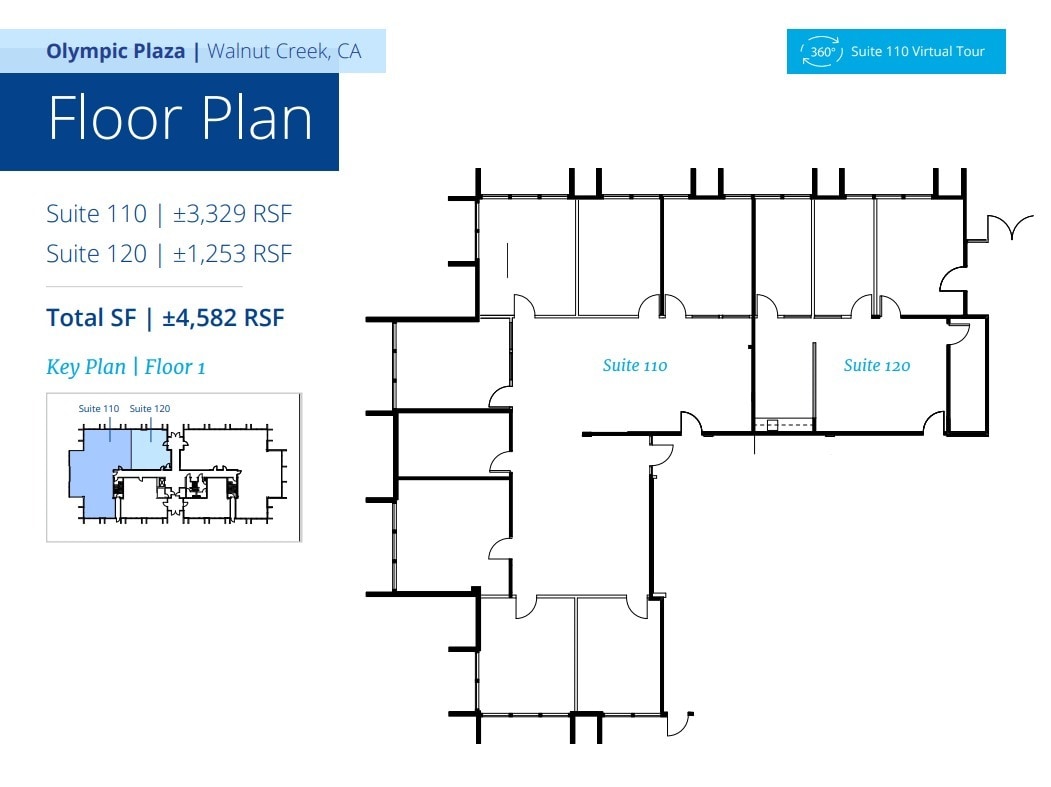 1910 Olympic Blvd, Walnut Creek, CA à louer Plan d’étage– Image 1 sur 1