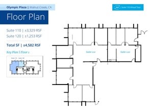 1910 Olympic Blvd, Walnut Creek, CA à louer Plan d’étage– Image 1 sur 1