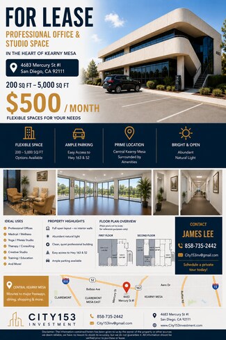 Plus de détails pour 4683 Mercury St, San Diego, CA - Bureau à louer