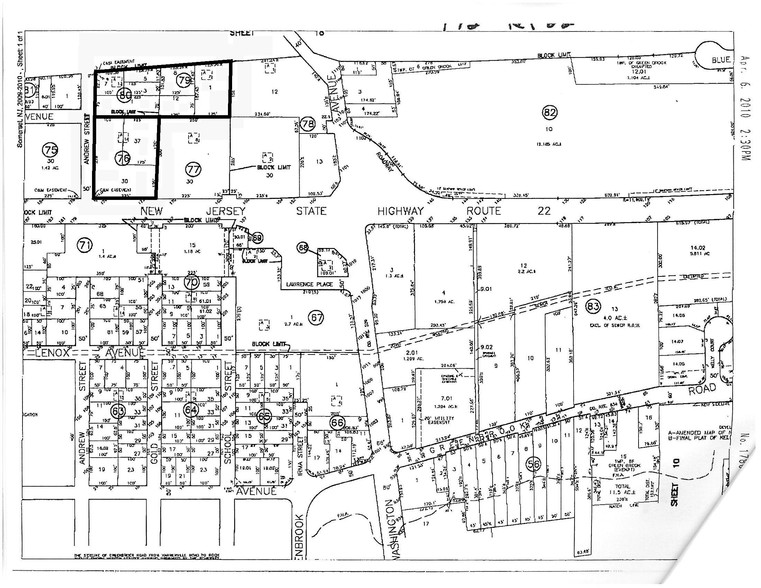 172 Route 22 W, Green Brook, NJ à vendre - Plan cadastral – Image 2 sur 5