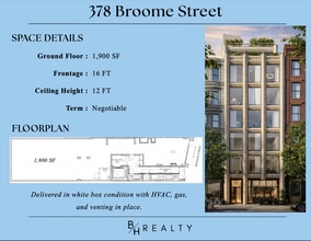 378 Broome St, New York, NY à louer Photo intérieure– Image 2 sur 2