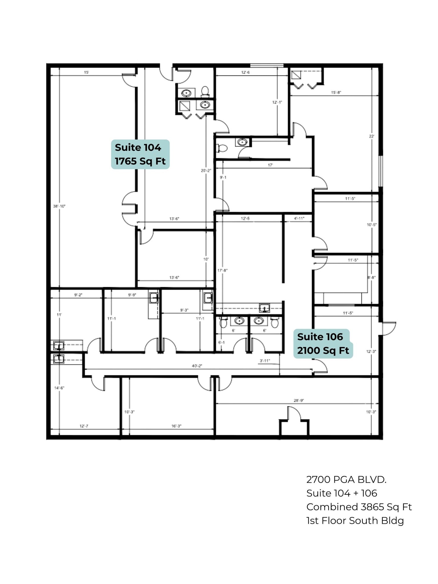 2700 Pga Blvd, Palm Beach Gardens, FL à louer Plan d’étage– Image 1 sur 1