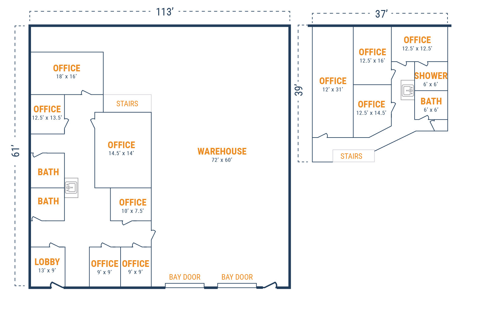 6125 W Sam Houston Pky N, Houston, TX à louer Plan d’étage– Image 1 sur 1