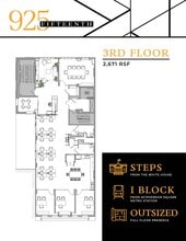 925 15th St NW, Washington, DC à louer Plan d’étage– Image 1 sur 1