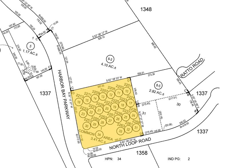 2201-2213 N Loop Rd, Alameda, CA à vendre - Plan cadastral – Image 2 sur 25