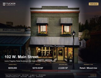 Plus de détails pour 102 W Main St, Grass Valley, CA - Local commercial à vendre