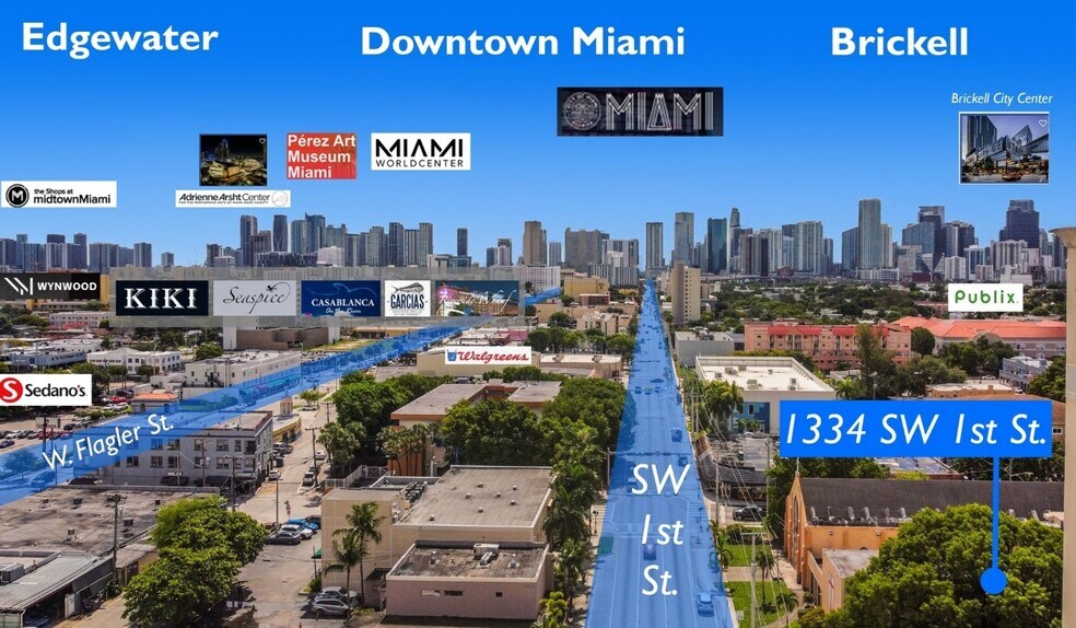 1334 SW 1st St, Miami, FL à vendre - Aérien – Image 3 sur 7