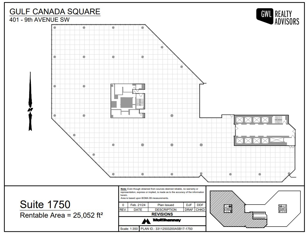 401 9th Ave SW, Calgary, AB à louer Plan d’étage– Image 1 sur 1