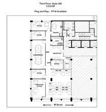 1990 M St NW, Washington, DC à louer Plan d’étage– Image 1 sur 2