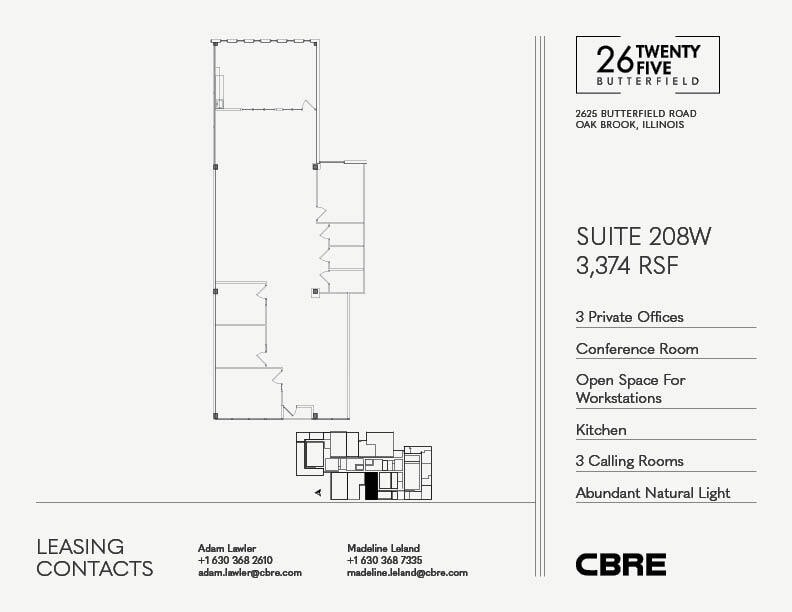2625 Butterfield Rd, Oak Brook, IL à louer Plan d’étage– Image 1 sur 1