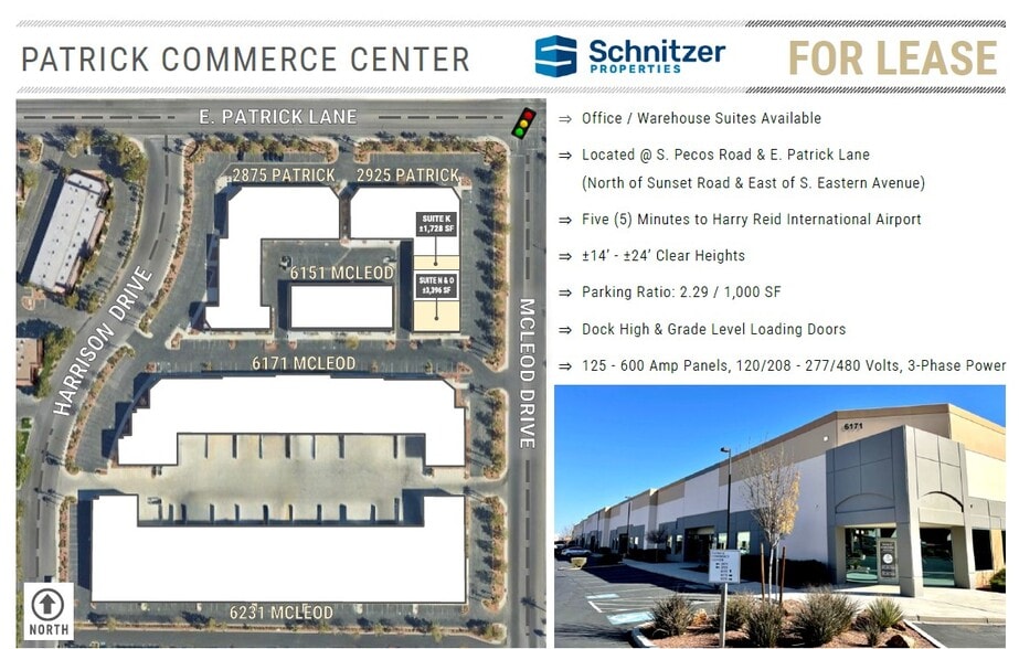 2875 E Patrick Ln, Las Vegas, NV à louer - Plan de site – Image 2 sur 9