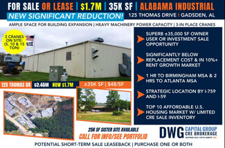 Plus de détails pour 125 Thomas Dr, Gadsden, AL - Industriel/Logistique à vendre