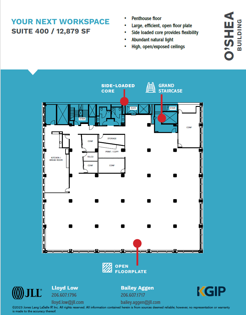 501-511 Pine St, Seattle, WA à louer Plan d’étage– Image 1 sur 4