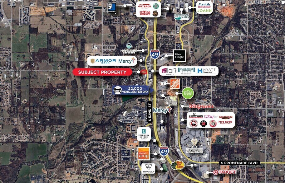 S 52nd st & Horsebarn Rd, Rogers, AR à vendre - Aérien – Image 2 sur 2