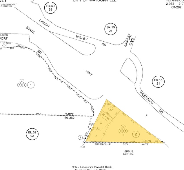 821 Airport Blvd blvd, Watsonville, CA à vendre - Plan cadastral – Image 2 sur 2