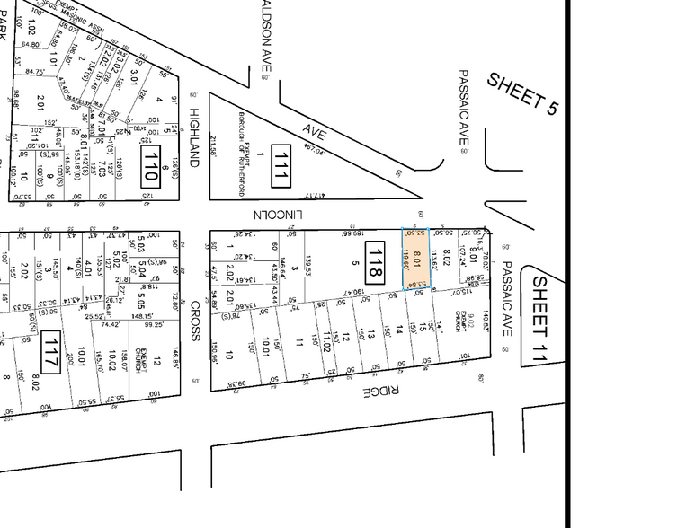 9 Lincoln Ave, Rutherford, NJ à louer - Plan cadastral – Image 3 sur 3