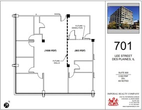 701 Lee St, Des Plaines, IL à louer Plan d’étage– Image 1 sur 6