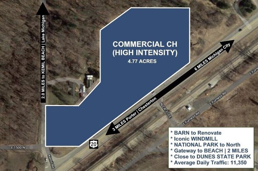 311 E US Hwy 20, Michigan City, IN à vendre - Aérien – Image 2 sur 3