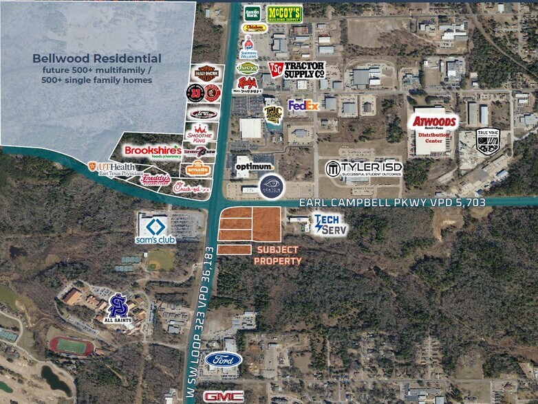 1902 S Southwest Loop 323, Tyler, TX à vendre - Aérien – Image 2 sur 2