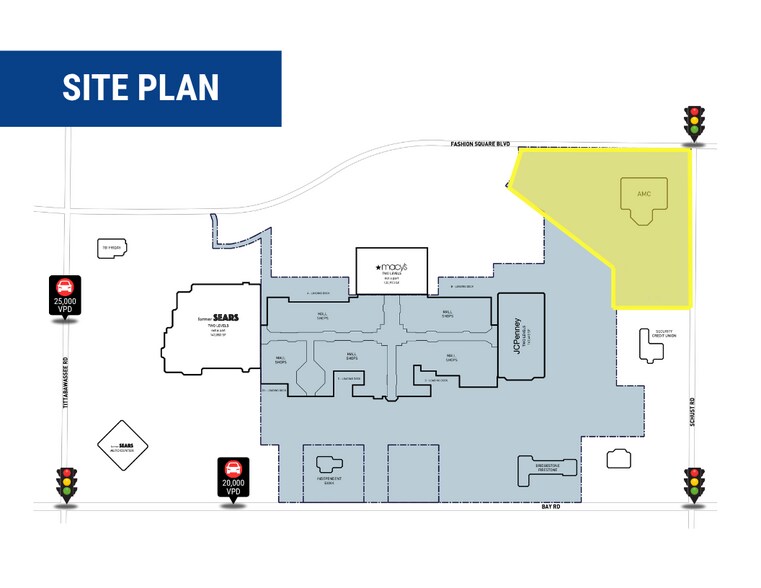 4511 Fashion Square Blvd, Saginaw, MI à louer - Plan de site – Image 3 sur 6
