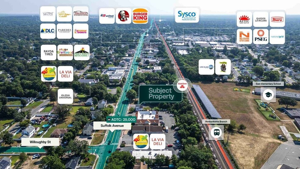 1044 Suffolk Ave, Brentwood, NY à vendre - Aérien – Image 2 sur 2